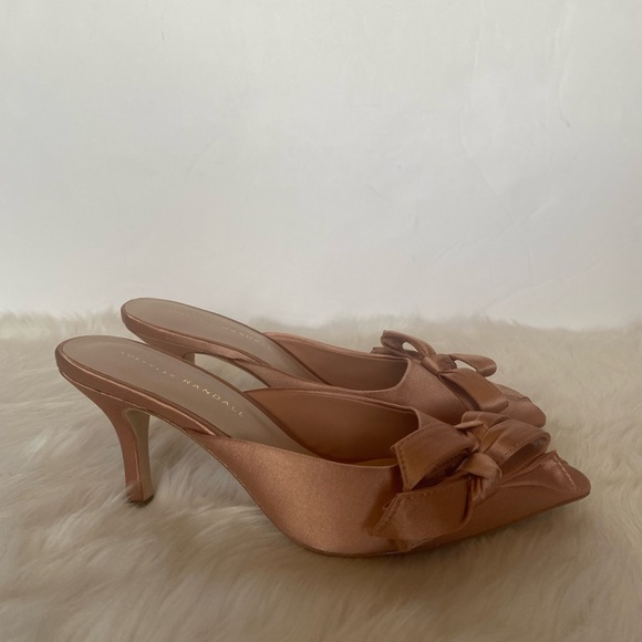 Loeffler Randall Fabienne Double Bow Mule Blush Sz 7 NEW - Picture 1 of 13